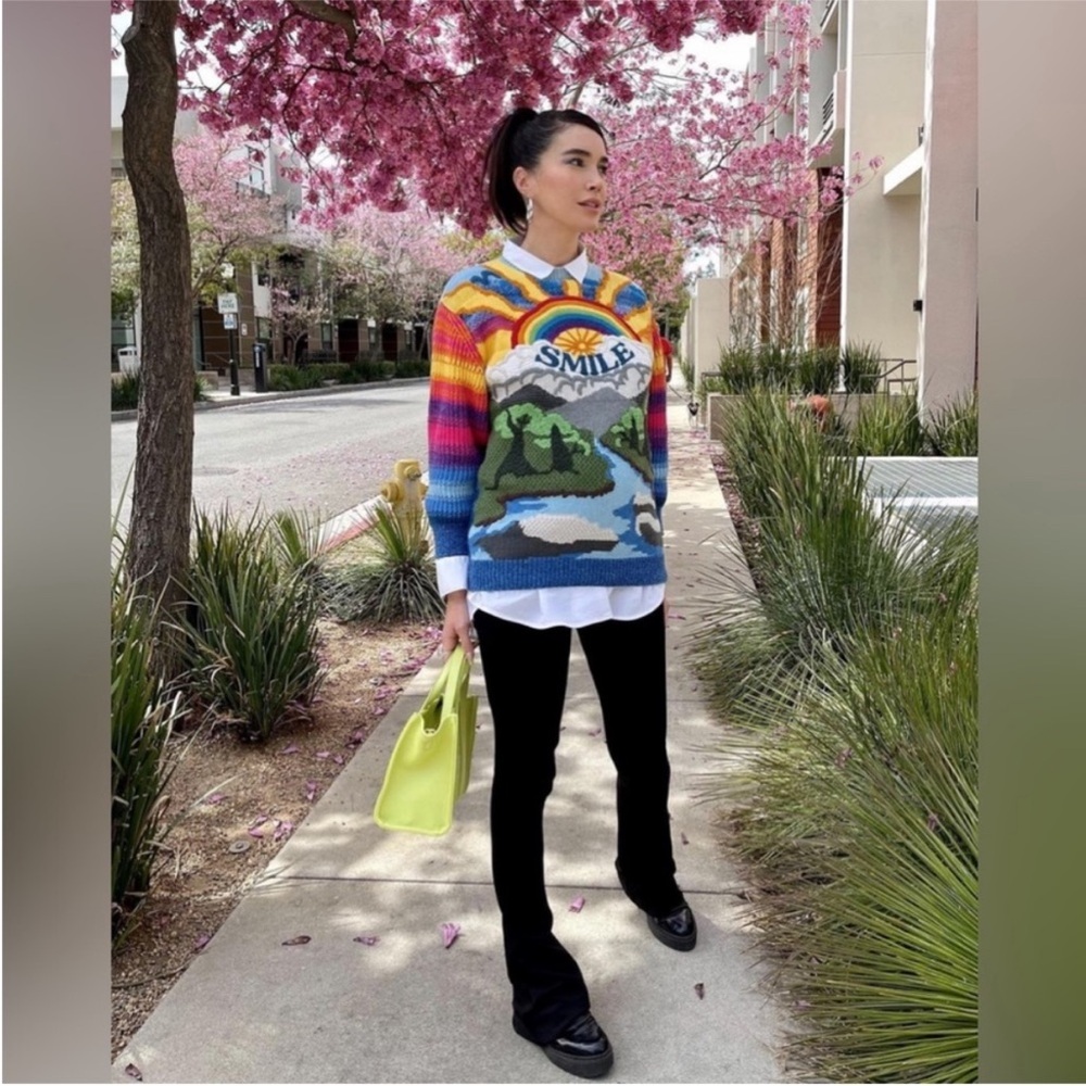 NWOT STELLA MCCARTNEY Kind intarsia wool and cotton-blend sweater 40 $1,295 - Picture 8 of 16